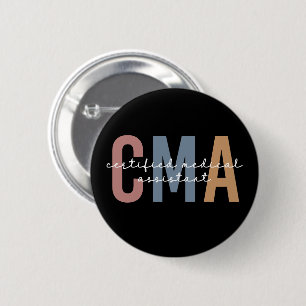 Chapa Redonda De 5 Cm Asistente Médico Certificado CMA