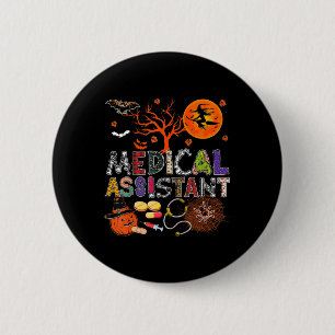 Chapa Redonda De 5 Cm Asistente médico Halloween Disfraces Zombie Scary 