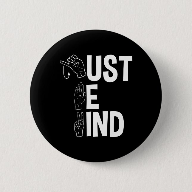 Chapa Redonda De 5 Cm ASL Alphabet American Sing Language: Profesor ASL  (Anverso)