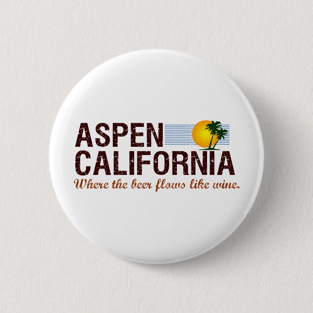 Chapa Redonda De 5 Cm Aspen California (Anverso)