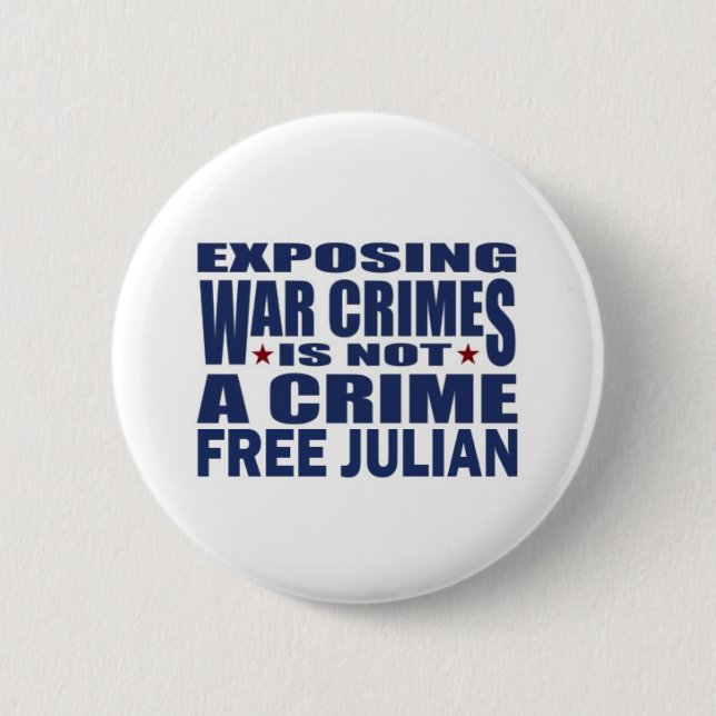 Chapa Redonda De 5 Cm Assange - WikiLeaks julianos libres (Anverso)