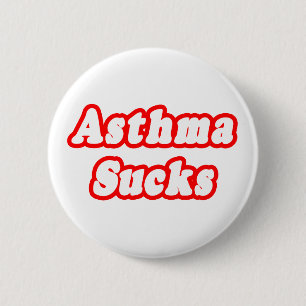 Chapa Redonda De 5 Cm Asthma Sucks