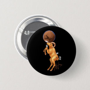 Chapa Redonda De 5 Cm Astro Aries Mars Zodiac