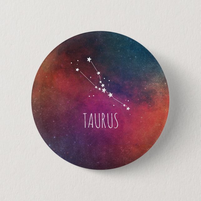 Chapa Redonda De 5 Cm Astrología Taurus (Anverso)