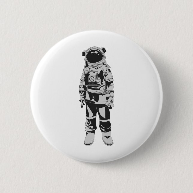 Chapa Redonda De 5 Cm Astronauta (Anverso)
