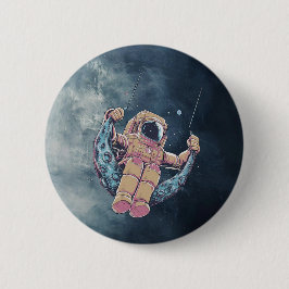 Chapa Redonda De 5 Cm Astronauta