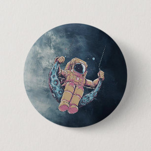 Chapa Redonda De 5 Cm Astronauta