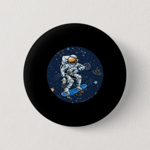 Chapa Redonda De 5 Cm Astronauta Astronomía Espacio Exterior Patineta Pa