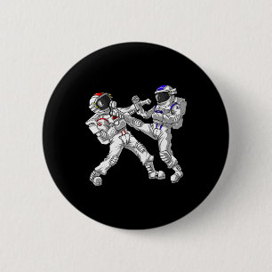 Chapa Redonda De 5 Cm Astronauta Karate Muay Thai Artes Marciales Kickbo
