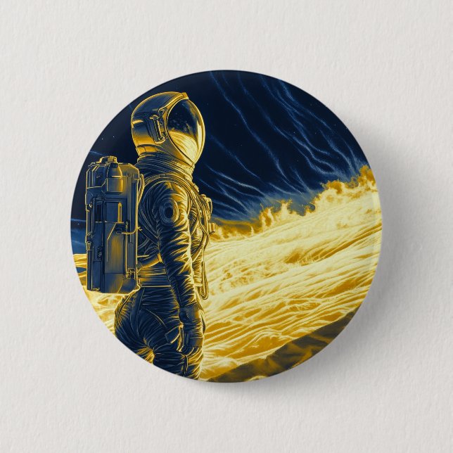 Chapa Redonda De 5 Cm Astronauta mujer (Anverso)