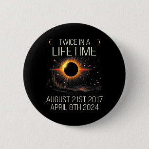 Chapa Redonda De 5 Cm Astronomía De Eclipse Solar Dos Veces En La Vida 2
