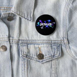 Chapa Redonda De 5 Cm Asustadas Noches de Jesús
