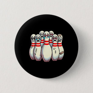 Chapa Redonda De 5 Cm Asustado Bowling Pins Personalizado Fun Bowler me 