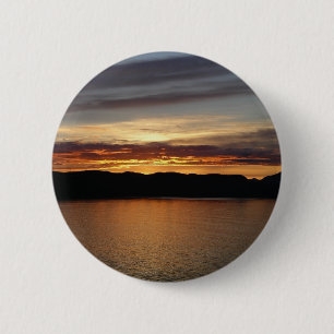 Chapa Redonda De 5 Cm Atardecer de Alaska II Hermosa Fotografía de Alask