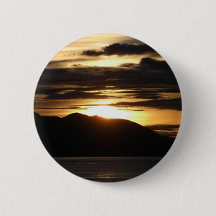 Chapa Redonda De 5 Cm Atardecer de Alaska III Hermosa Fotografía de Alas