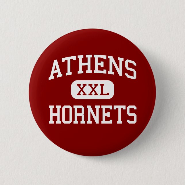 Chapa Redonda De 5 Cm Atenas - avispones - escuela secundaria - Atenas (Anverso)