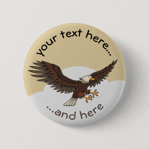 Chapa Redonda De 5 Cm Atentado de águila