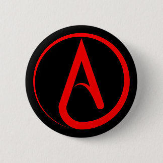 Chapa Redonda De 5 Cm Atheist Symbol Red