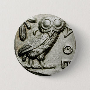 Chapa Redonda De 5 Cm Attica Tetradrachm Owlthena