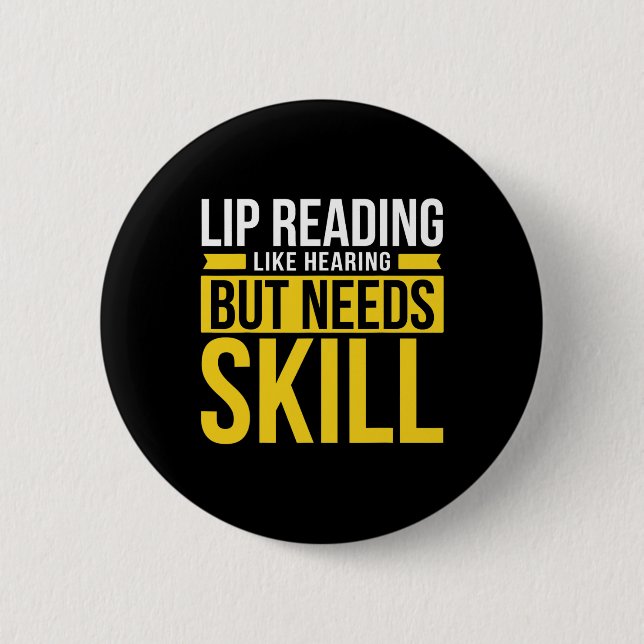 Chapa Redonda De 5 Cm Audiencia - Sordo - Incapaz De Oír - Conciencia So (Anverso)