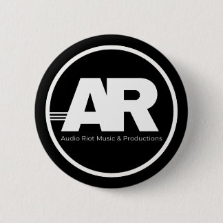 Chapa Redonda De 5 Cm Audio Riot Logo Circle Pin