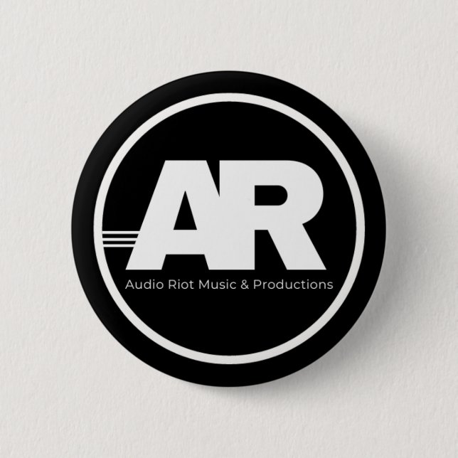 Chapa Redonda De 5 Cm Audio Riot Logo Circle Pin (Anverso)