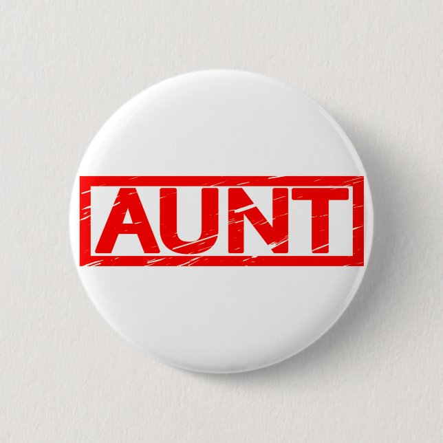 Chapa Redonda De 5 Cm Aunt Stamp (Anverso)