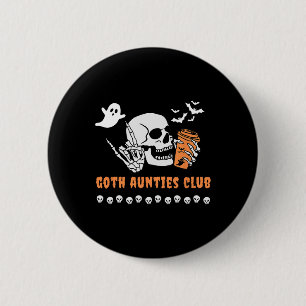 Chapa Redonda De 5 Cm Aunties Club Tía Halloween Spooky Skeleton gótico
