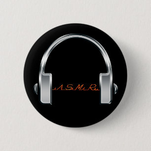 Chapa Redonda De 5 Cm Auriculares ASMR