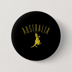 Chapa Redonda De 5 Cm Australia Boxing Kangaroo