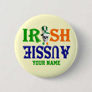 Chapa Redonda De 5 Cm Australiano St Patrick irlandés