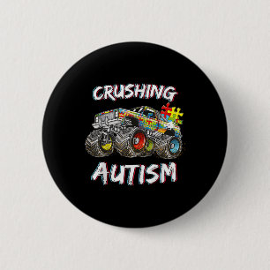 Chapa Redonda De 5 Cm Autismo Camisas Niños Niños Monstruo Camisa Autism
