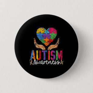 Chapa Redonda De 5 Cm Autismo Conciencia Autista Autistas Apoyan Autismo