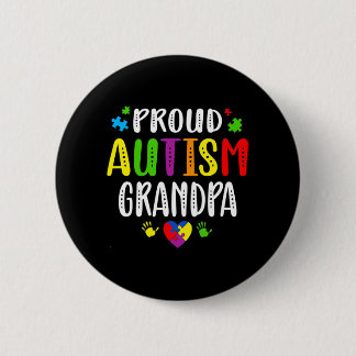 Chapa Redonda De 5 Cm Autismo Conciencia Orgulloso Autismo Abuelo Mano C