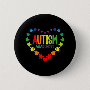 Chapa Redonda De 5 Cm Autismo Concienciación Amor Rompecabezas Pieza Reg