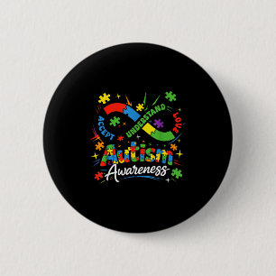 Chapa Redonda De 5 Cm Autismo infinito neurodiversidad aceptar entender