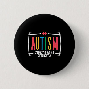 Chapa Redonda De 5 Cm Autismo Viendo El Mundo De Manera Diferente Concie