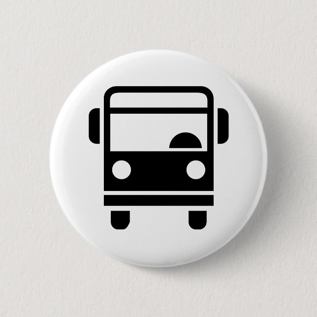 Chapa Redonda De 5 Cm Autobús (Anverso)