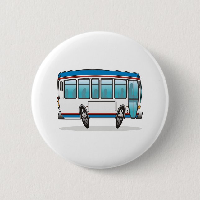 Chapa Redonda De 5 Cm Autobús (Anverso)