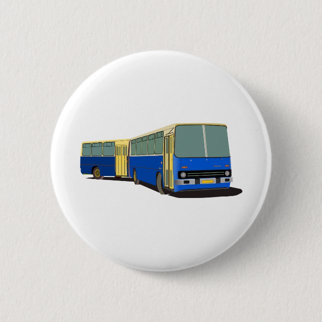 Chapa Redonda De 5 Cm Autobús articulado Ikarus 280 (Anverso)