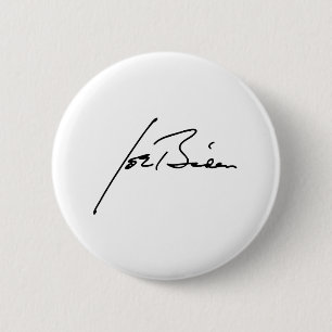 Chapa Redonda De 5 Cm Autografo JOE BIDEN