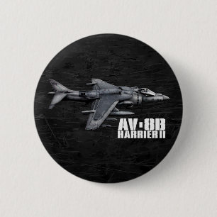 Chapa Redonda De 5 Cm AV-8B Harrier II