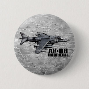 Chapa Redonda De 5 Cm AV-8B Harrier II