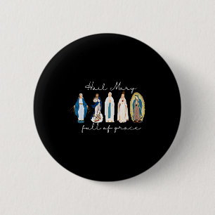 Chapa Redonda De 5 Cm Ave María Llena De Gracia, Virgen María, Biblia