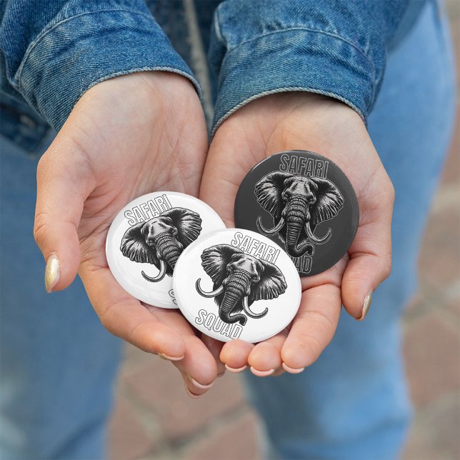 Chapa Redonda De 5 Cm Aventura al zoológico para Elefantes Africanos Esc (Subido por el creador)