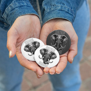 Chapa Redonda De 5 Cm Aventura al zoológico para Elefantes Africanos Esc