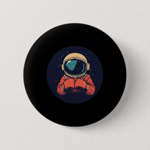 Chapa Redonda De 5 Cm Aventura Espacial De Knockout Con Este Astronauta
