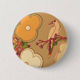 Chapa Redonda De 5 Cm Aves caprichosas