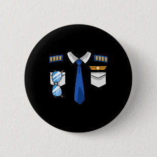 Chapa Redonda De 5 Cm Aviador de aviación de uniforme piloto de vestuari