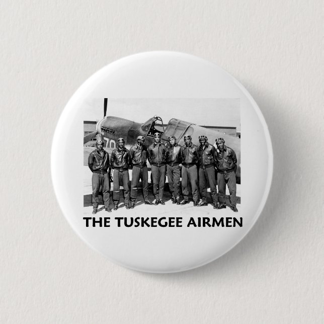 Chapa Redonda De 5 Cm Aviadores de Tuskegee (Anverso)